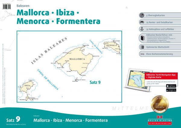 Satz 9: Balearen - Mallorca, Ibiza, Menorca; Formentera